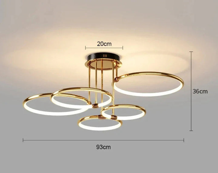 Lampa sufitowa LED wielopierścieniowa