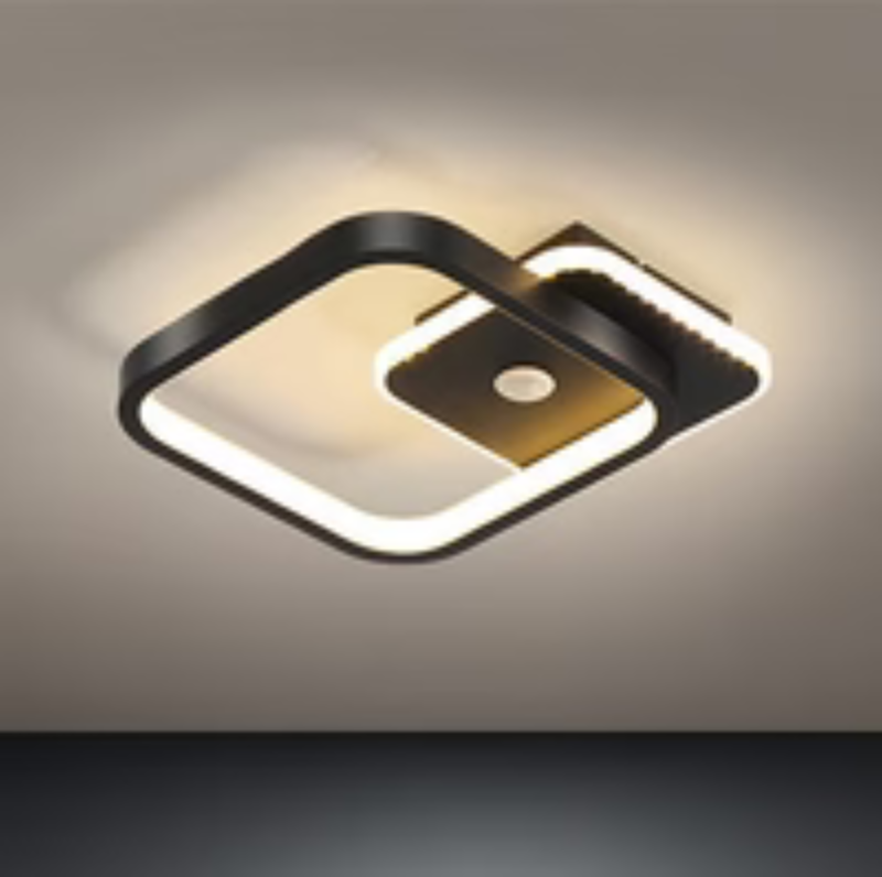 Lampa sufitowa LED wydłużona oprawa owalna i kwadratowa z podświetlanym konturem