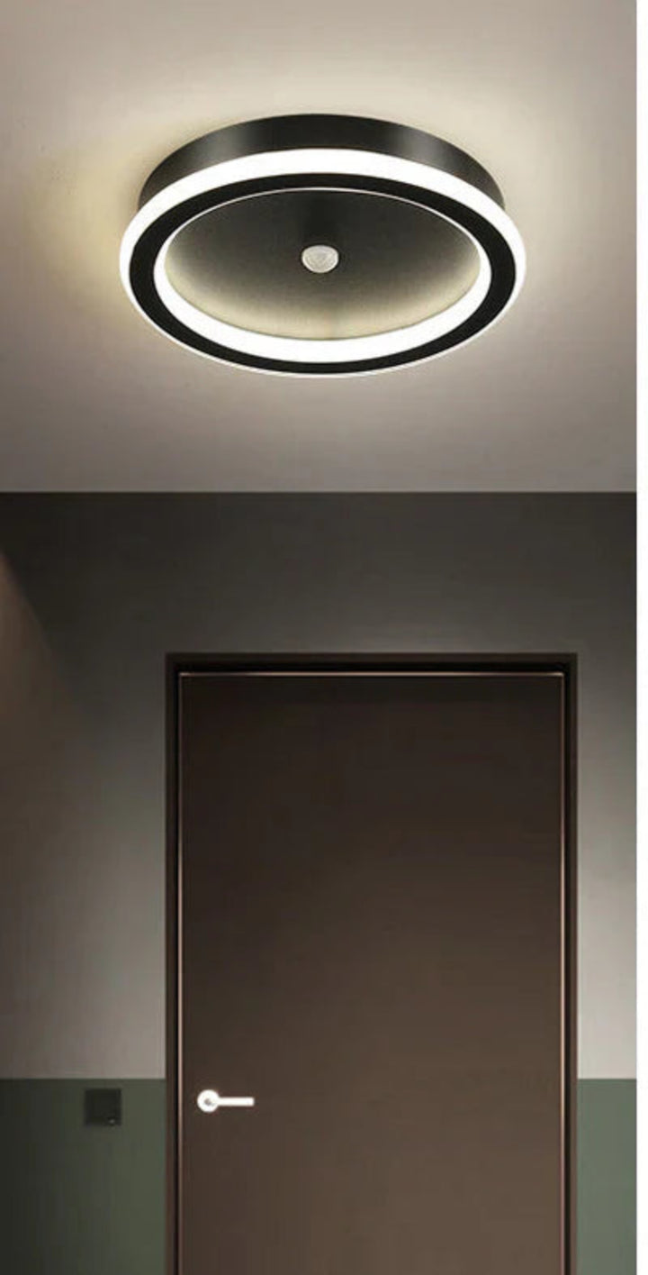 Lampa sufitowa LED wydłużona oprawa owalna i kwadratowa z podświetlanym konturem