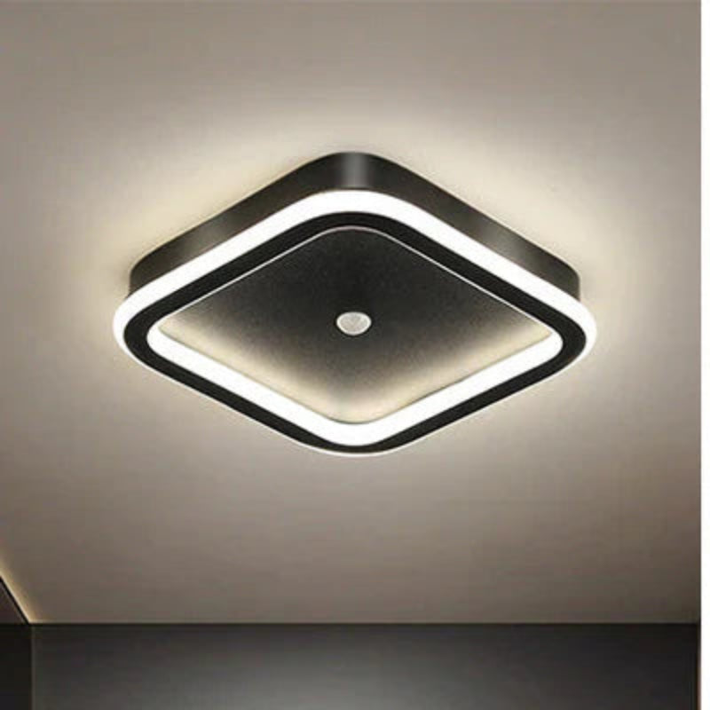 Lampa sufitowa LED wydłużona oprawa owalna i kwadratowa z podświetlanym konturem