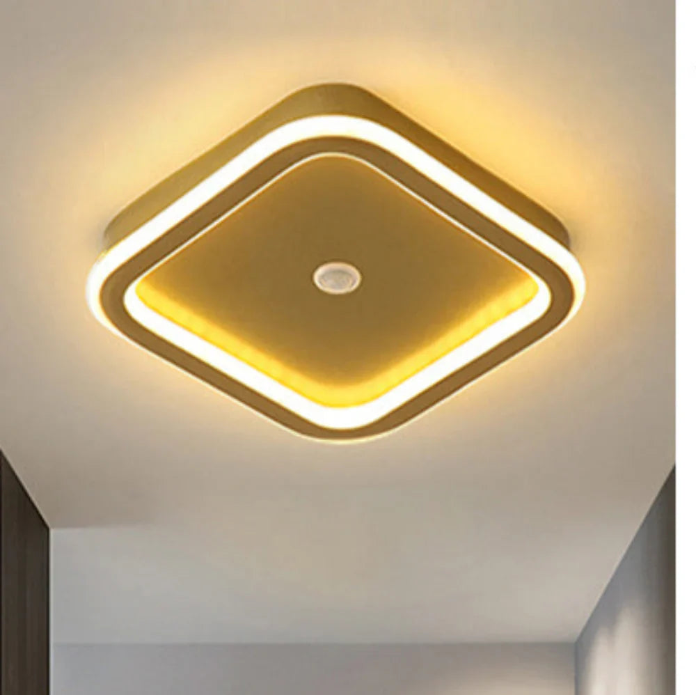 Lampa sufitowa LED wydłużona oprawa owalna i kwadratowa z podświetlanym konturem