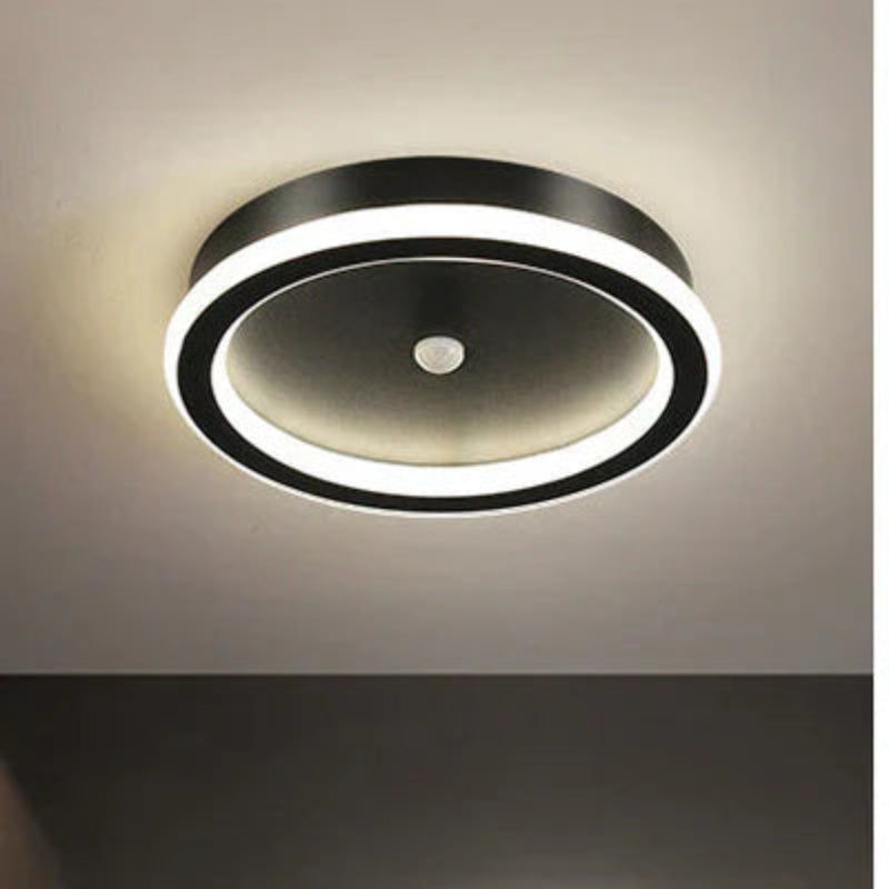 Lampa sufitowa LED wydłużona oprawa owalna i kwadratowa z podświetlanym konturem