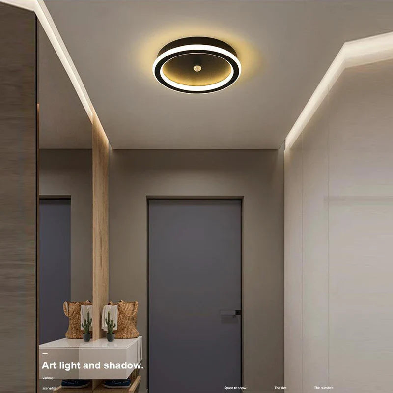 Lampa sufitowa LED wydłużona oprawa owalna i kwadratowa z podświetlanym konturem
