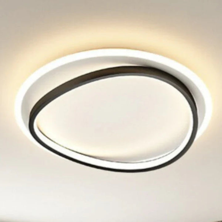 Lampa sufitowa LED z białą ramką i asymetryczną ramką wewnętrzną