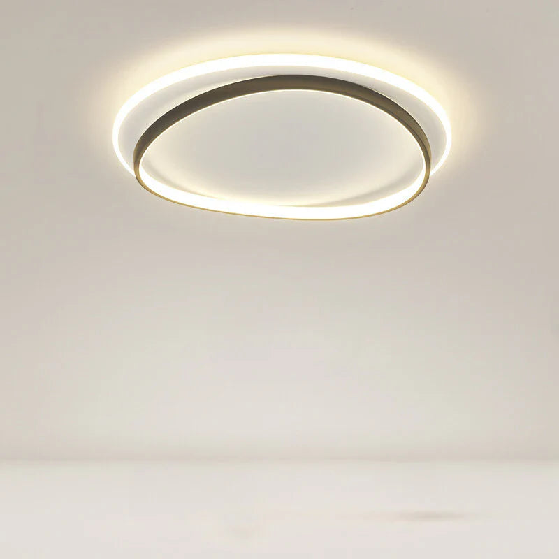Lampa sufitowa LED z białą ramką i asymetryczną ramką wewnętrzną
