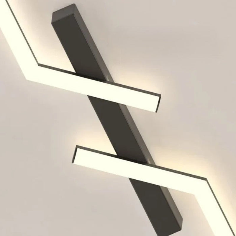 Lampa sufitowa LED z dwoma równoległymi paskami LED i pilotem