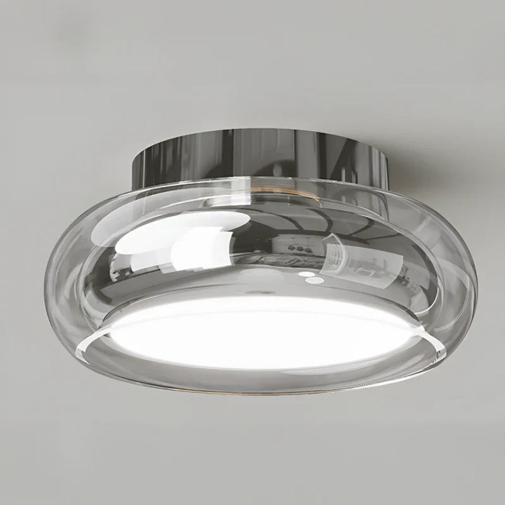 Lampa sufitowa LED z dwuwarstwowym szklanym kloszem