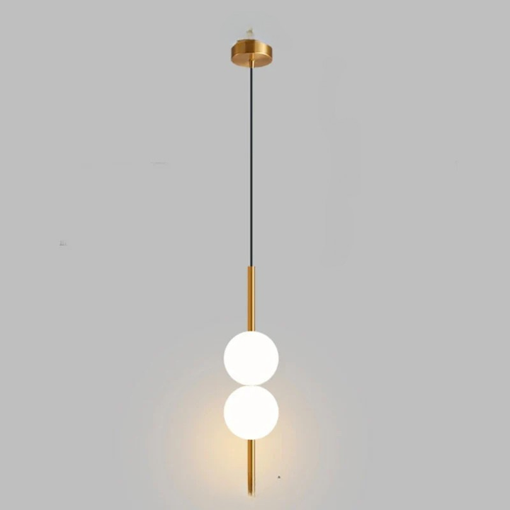 Lampa sufitowa LED z kulistym kloszem szklanym