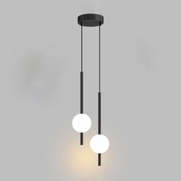 Lampa sufitowa LED z kulistym kloszem szklanym