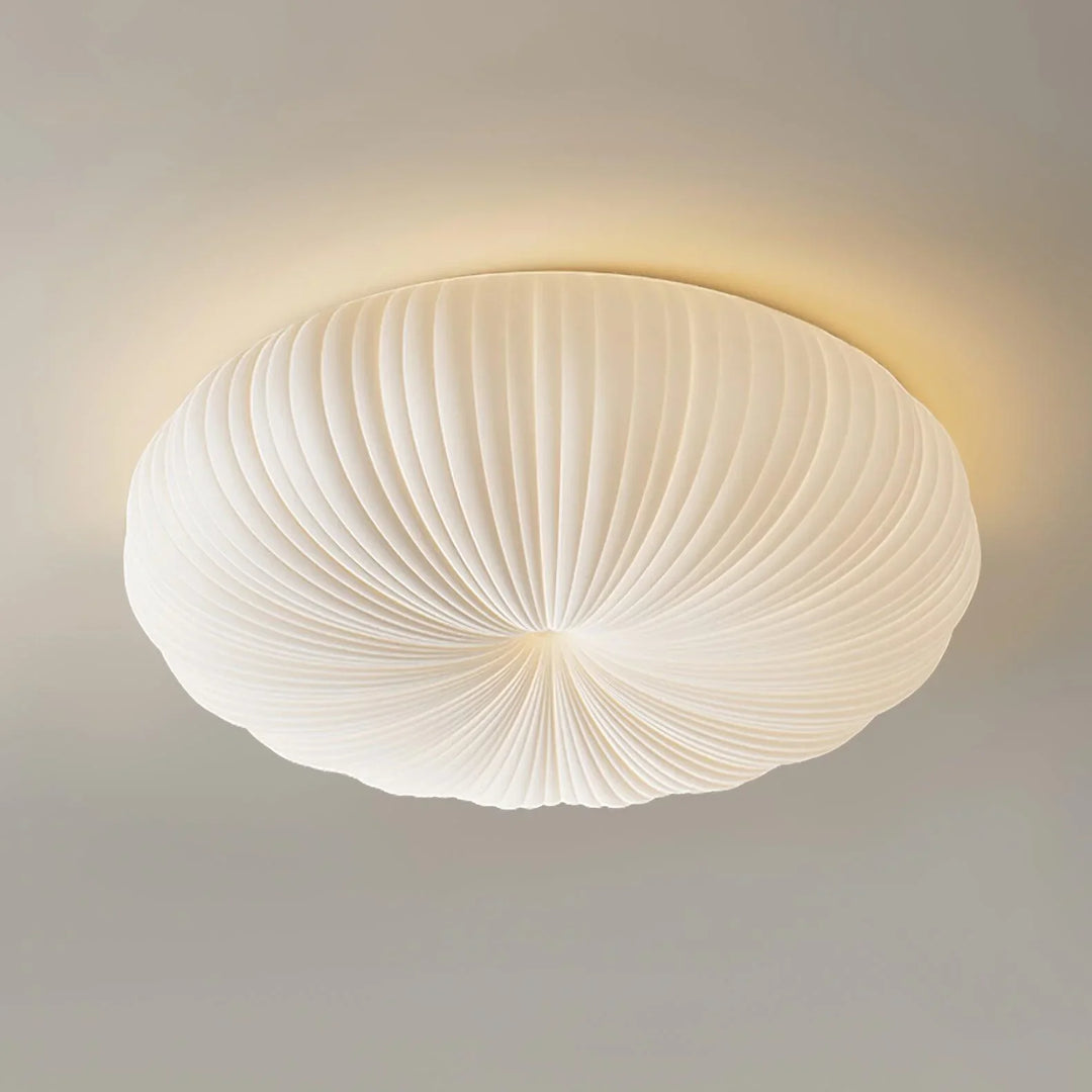 Lampa sufitowa LED z plisowanym kloszem z tkaniny