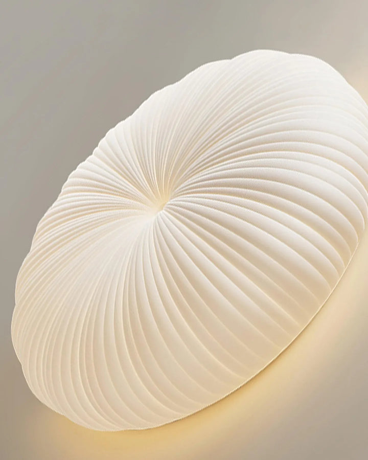 Lampa sufitowa LED z plisowanym kloszem z tkaniny