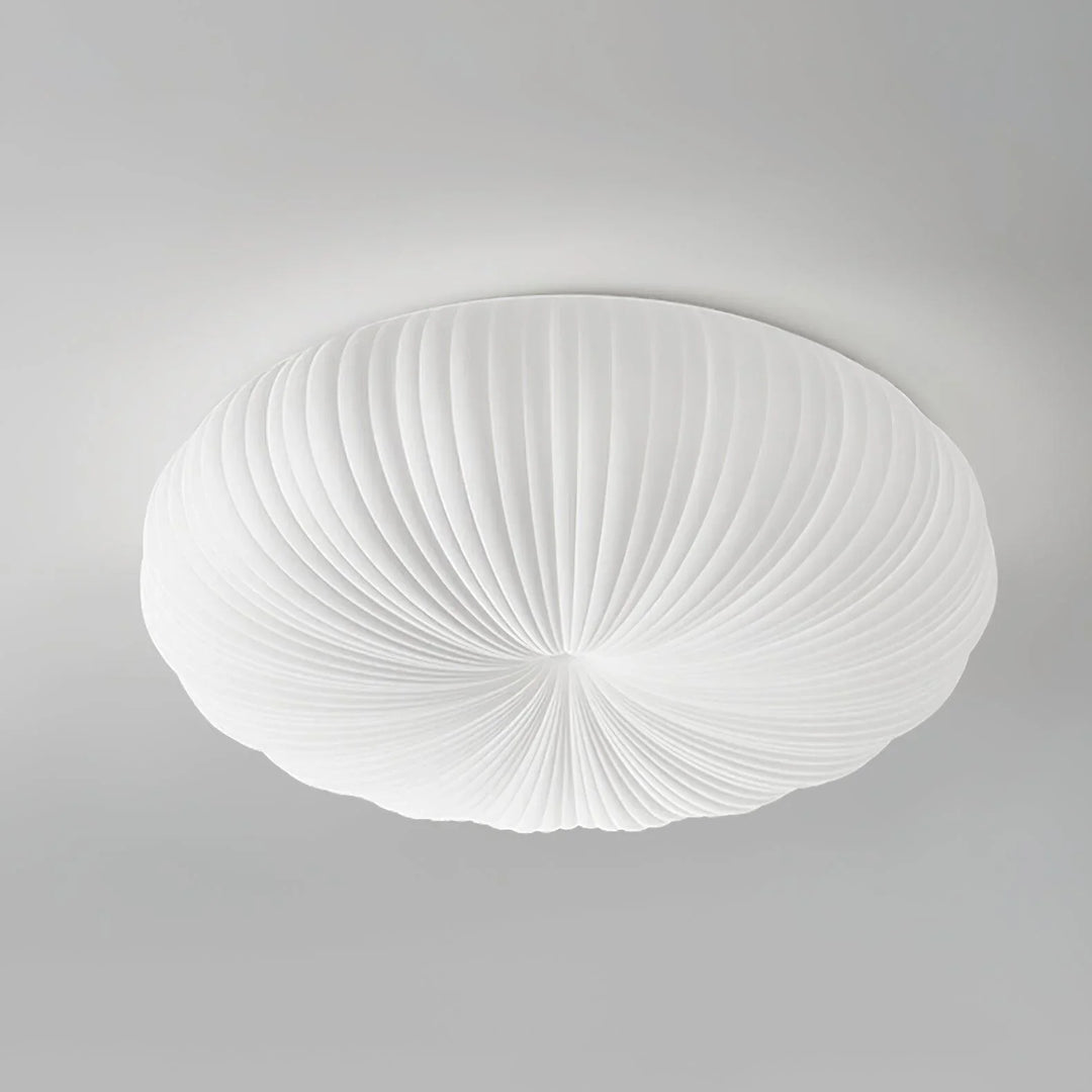 Lampa sufitowa LED z plisowanym kloszem z tkaniny