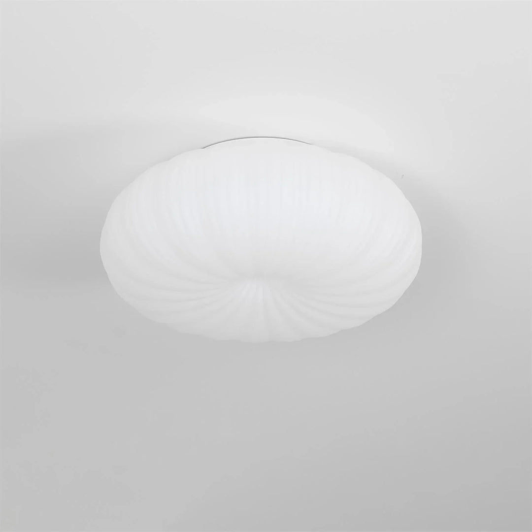 Lampa sufitowa LED z plisowanym kloszem z tkaniny