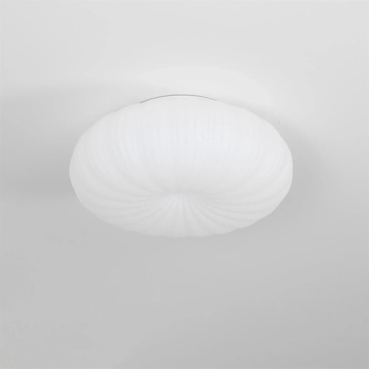 Lampa sufitowa LED z plisowanym kloszem z tkaniny