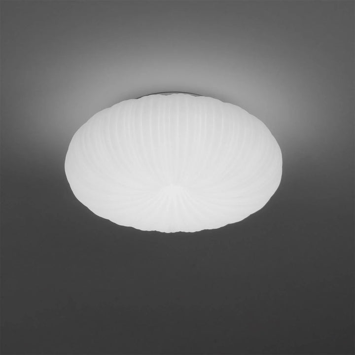 Lampa sufitowa LED z plisowanym kloszem z tkaniny