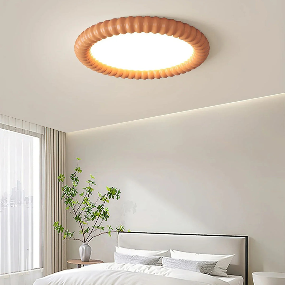 Lampa sufitowa LED z rowkowaną ramą