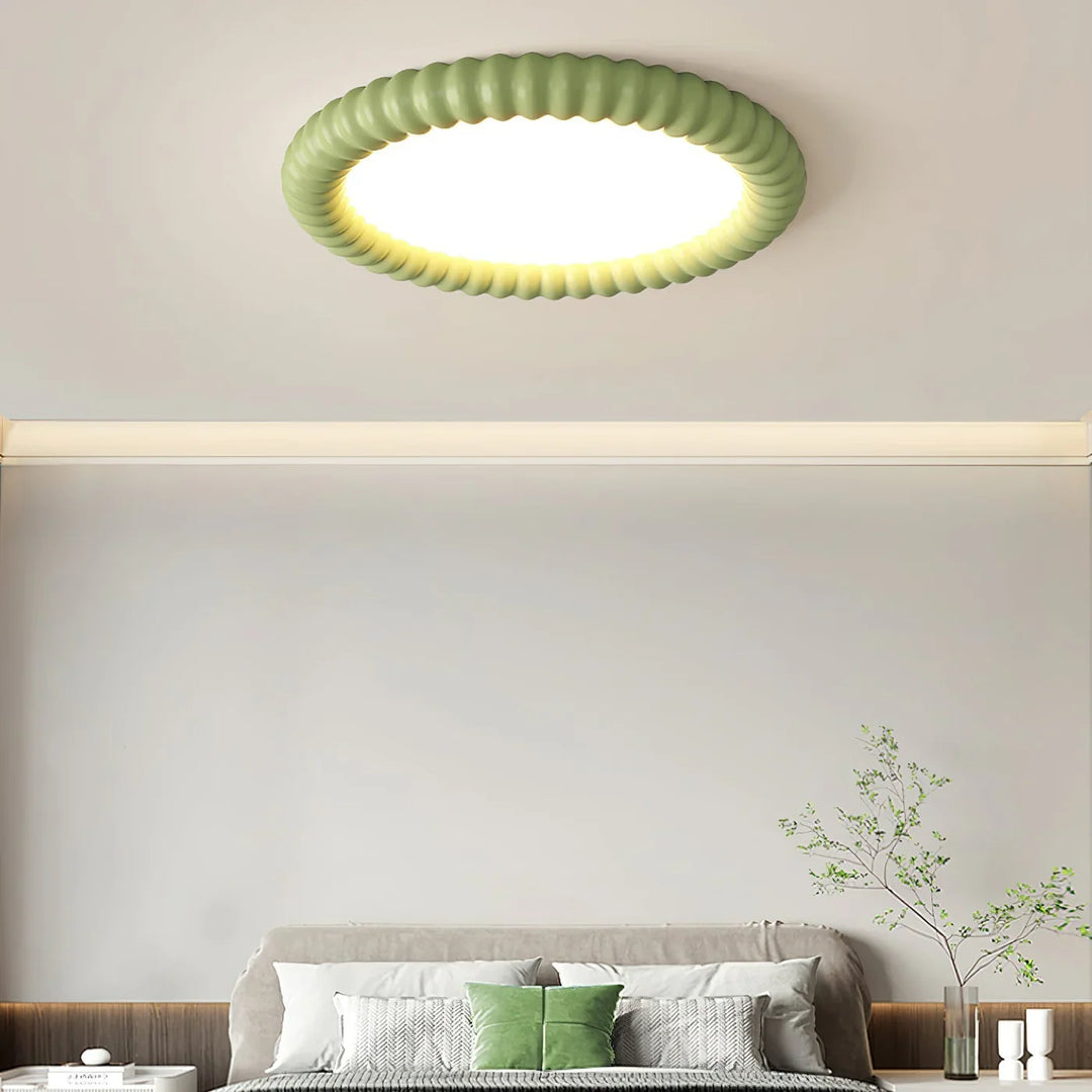 Lampa sufitowa LED z rowkowaną ramą