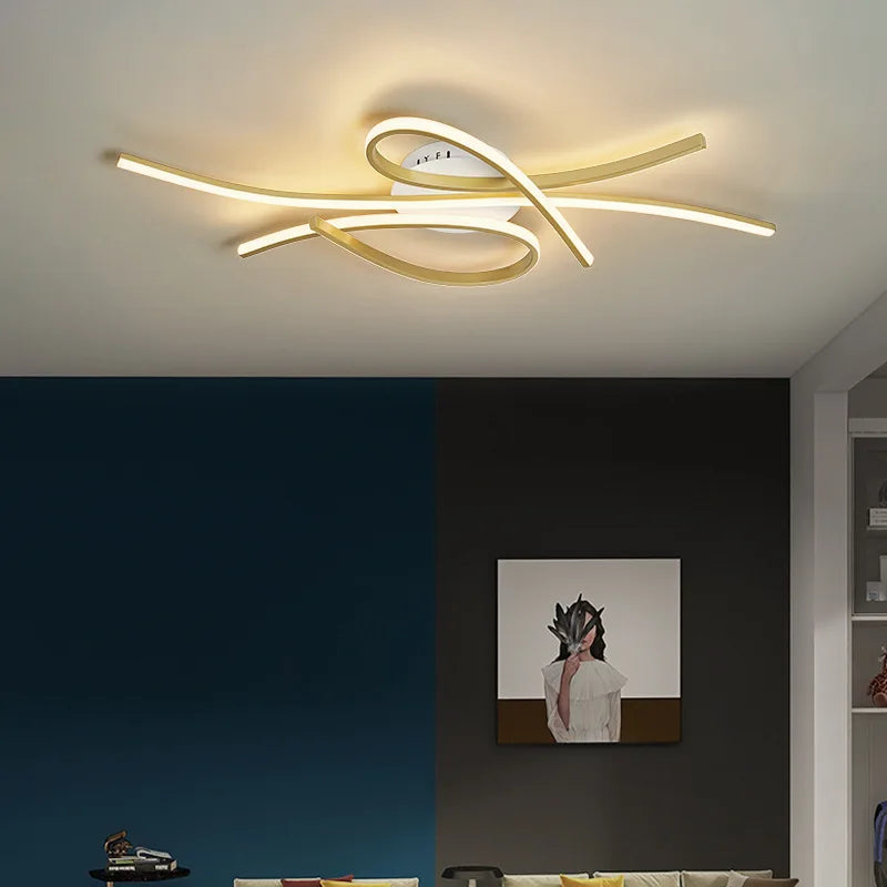 Lampa sufitowa LED z wstęgowymi ramionami
