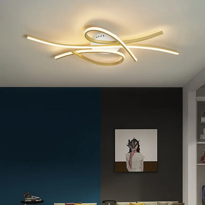 Lampa sufitowa LED z wstęgowymi ramionami