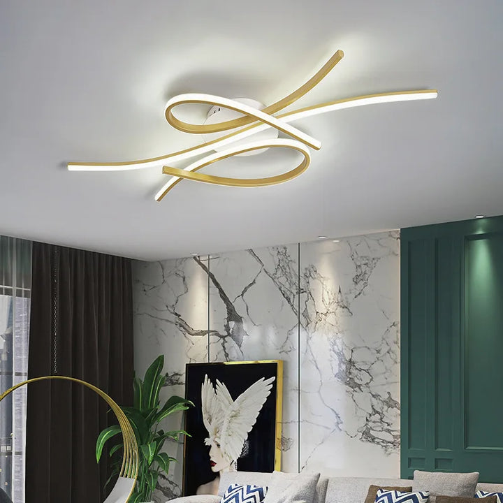 Lampa sufitowa LED z wstęgowymi ramionami