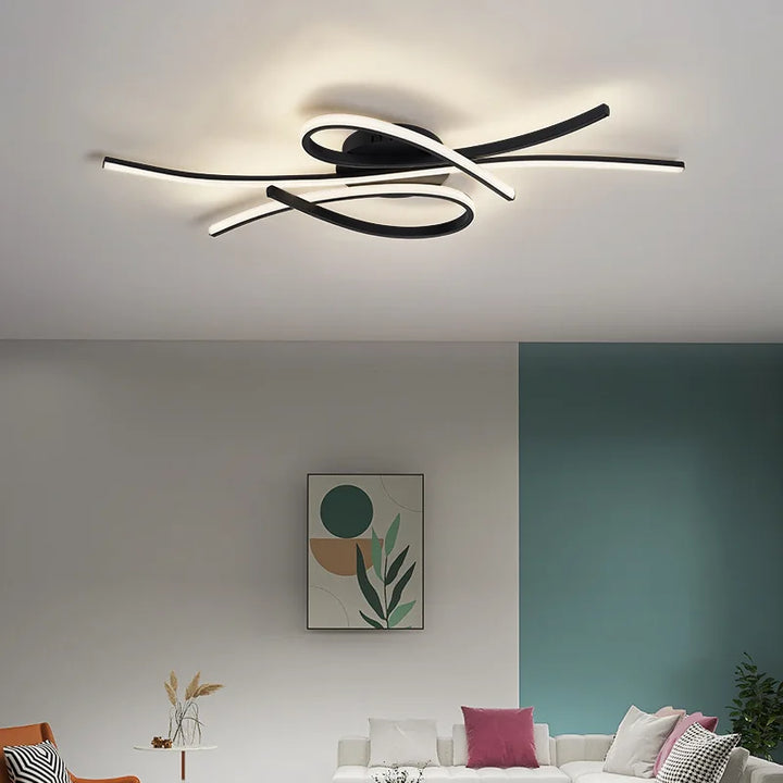 Lampa sufitowa LED z wstęgowymi ramionami