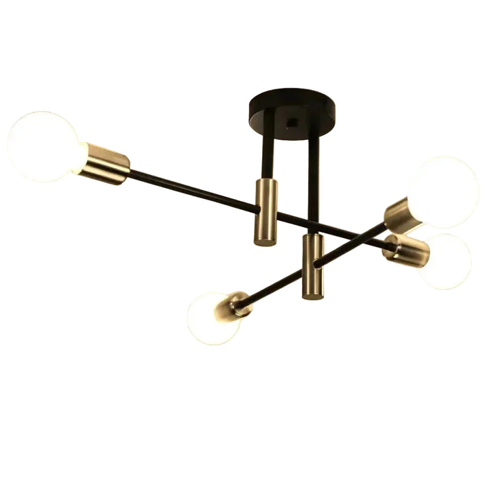 Lampa sufitowa Sputnik z wieloma ramionami i kulistymi żarówkami