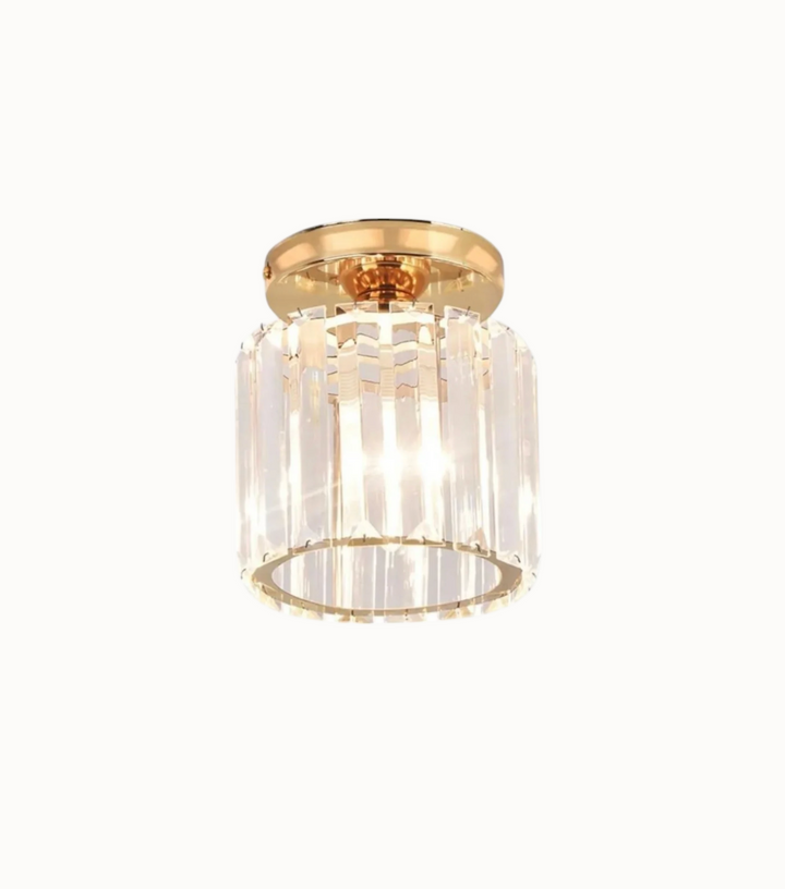 Lampa sufitowa z pryzmatami kryształowymi