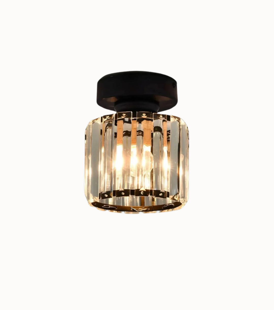 Lampa sufitowa z pryzmatami kryształowymi