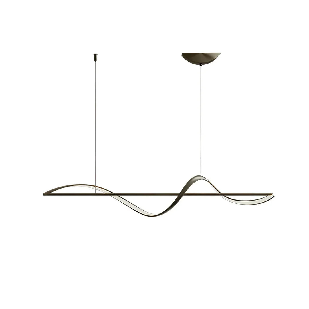 Lampa wisząca LED o falistej, liniowej formie