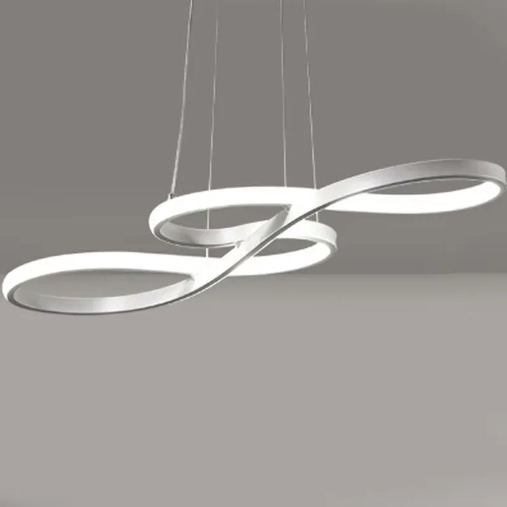 Lampa wisząca LED w kształcie klucza wiolinowego z ciągłą wstęgą światła