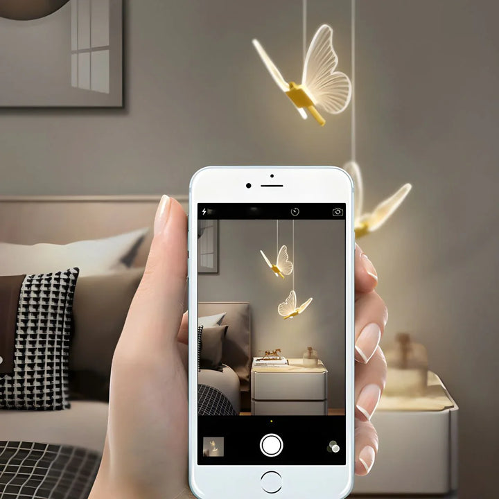 Lampa wisząca LED w kształcie motyla
