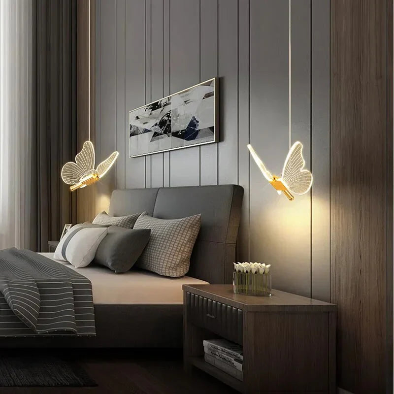 Lampa wisząca LED w kształcie motyla