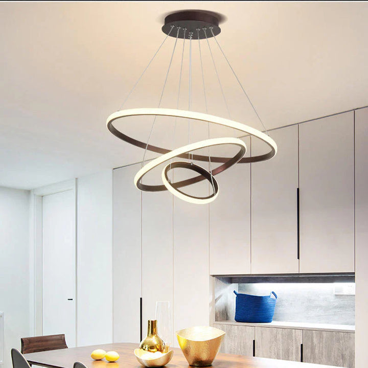 Lampa wisząca LED żyrandol pierścieniowy