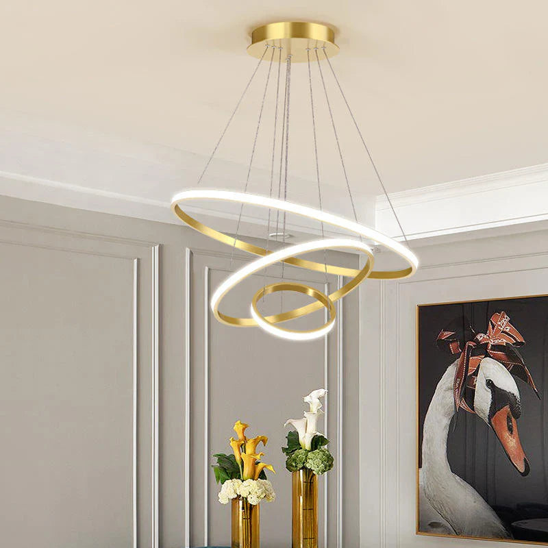 Lampa wisząca LED żyrandol pierścieniowy