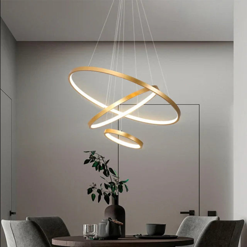 Lampa wisząca LED żyrandol pierścieniowy