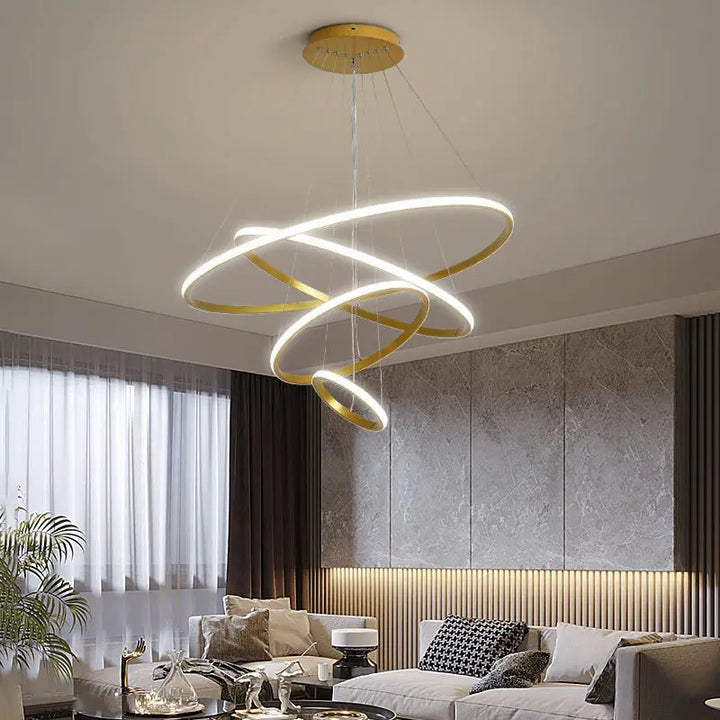Lampa wisząca LED żyrandol pierścieniowy
