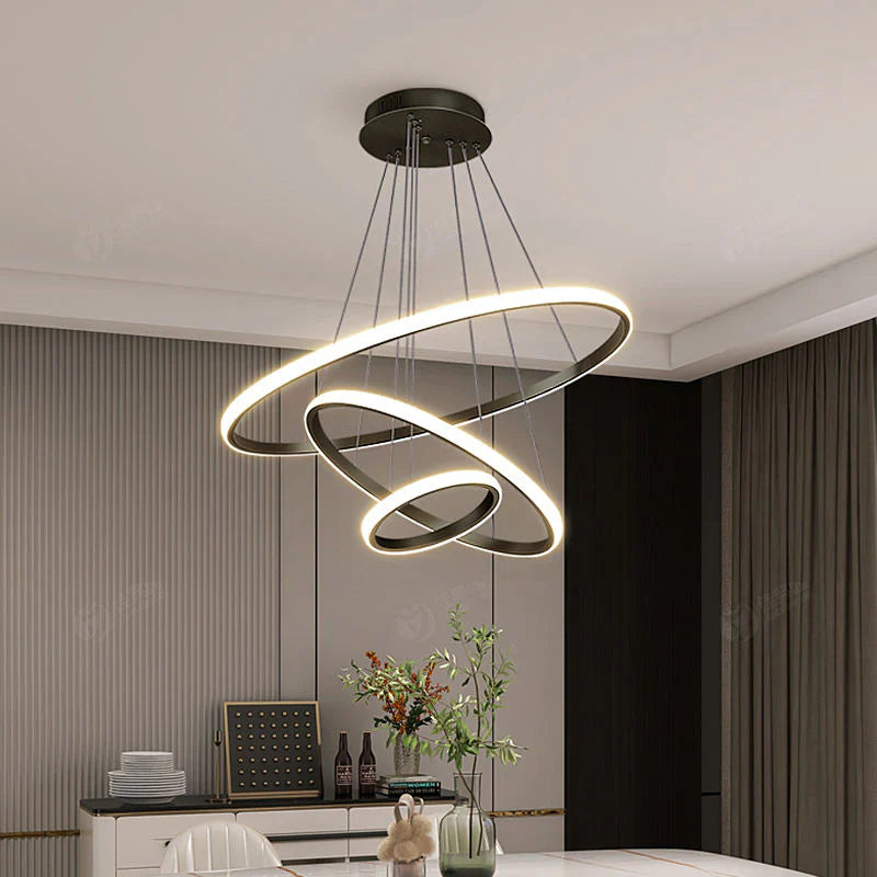 Lampa wisząca LED żyrandol pierścieniowy