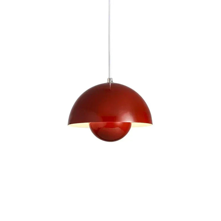 Lampa wisząca LED z kopulastym metalowym kloszem i matowym szklanym kloszem