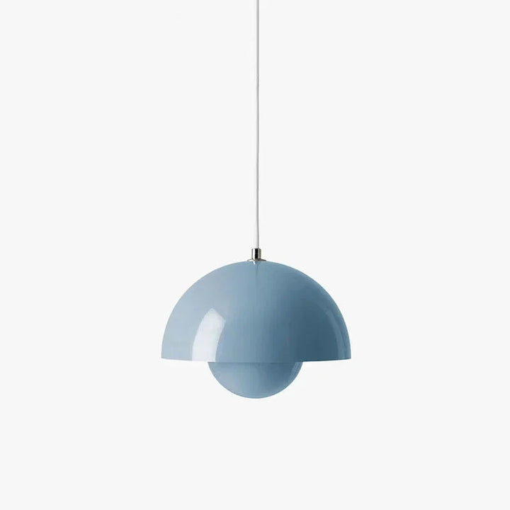 Lampa wisząca LED z kopulastym metalowym kloszem i matowym szklanym kloszem