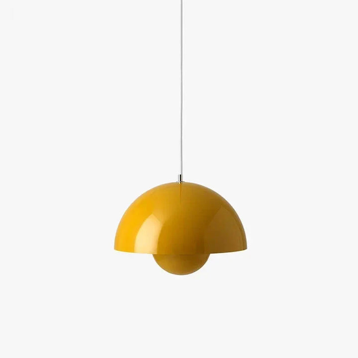 Lampa wisząca LED z kopulastym metalowym kloszem i matowym szklanym kloszem