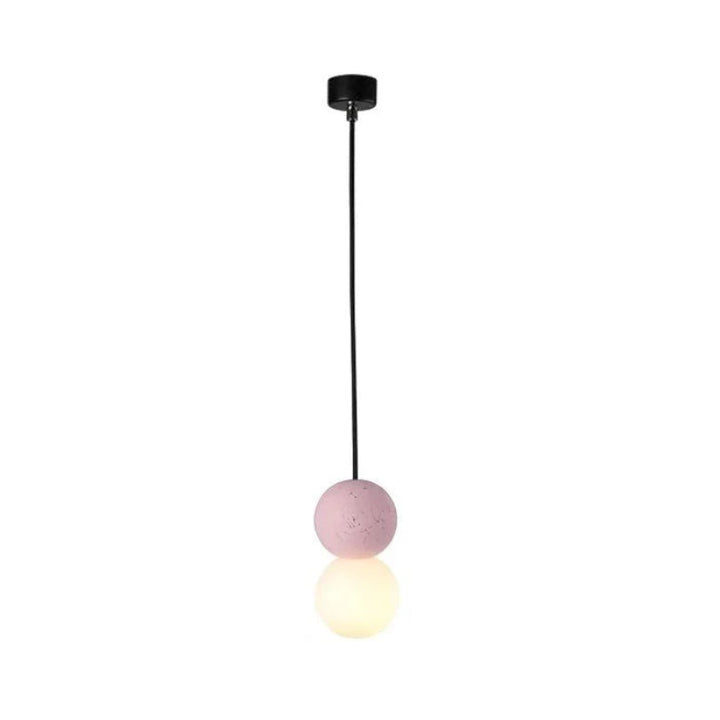 Lampa wisząca LED z kulistym szklanym kloszem