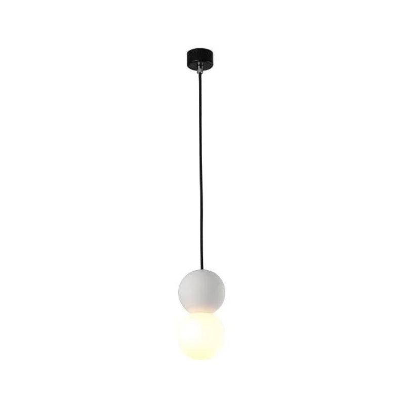 Lampa wisząca LED z kulistym szklanym kloszem