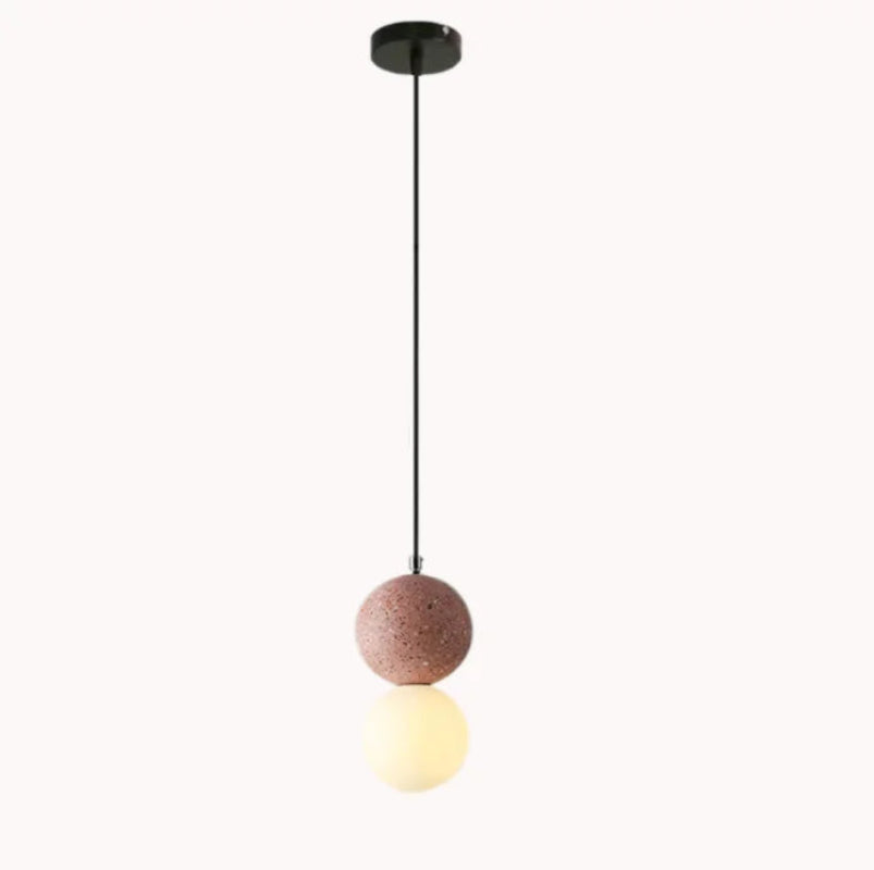 Lampa wisząca LED z kulistym szklanym kloszem