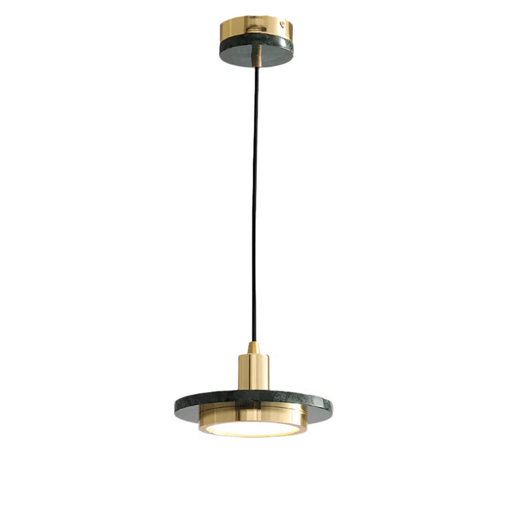 Lampa wisząca LED z marmurowym dyskiem