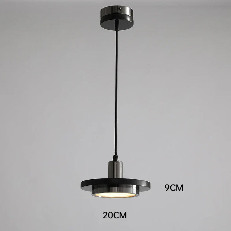 Lampa wisząca LED z marmurowym dyskiem