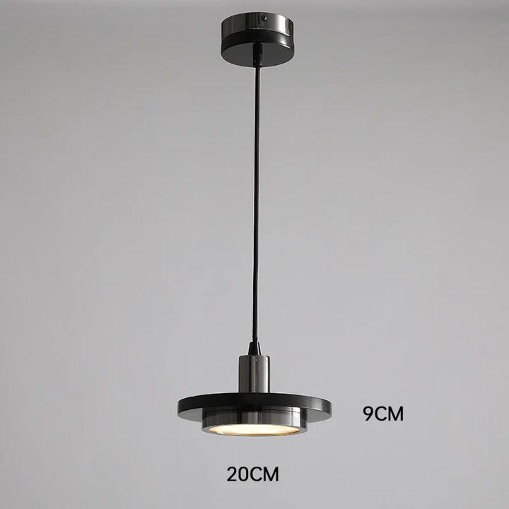 Lampa wisząca LED z marmurowym dyskiem