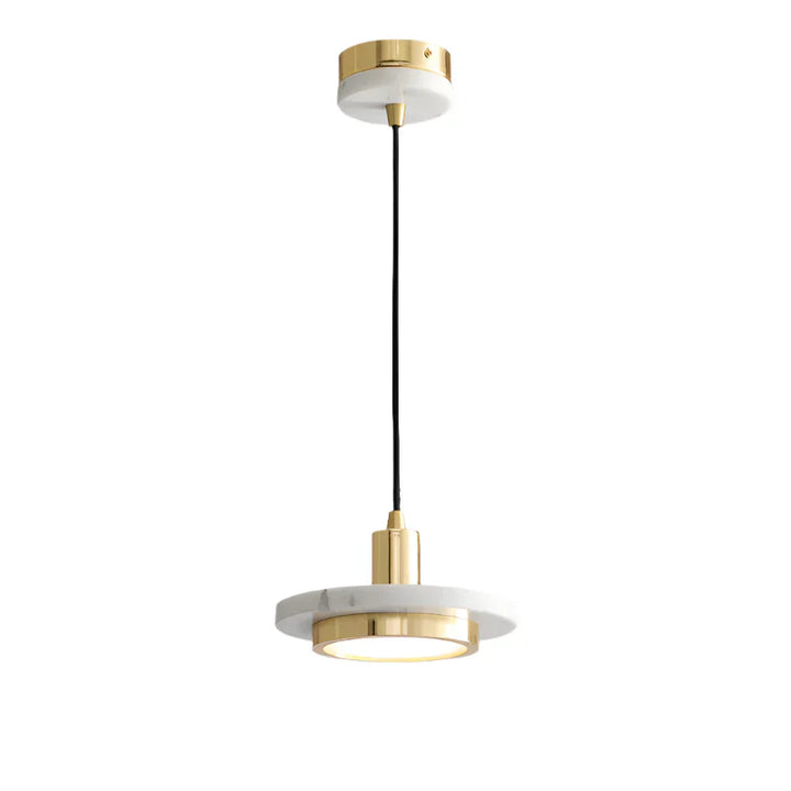 Lampa wisząca LED z marmurowym dyskiem