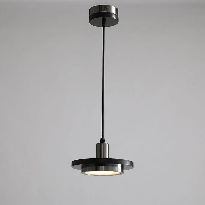 Lampa wisząca LED z marmurowym dyskiem
