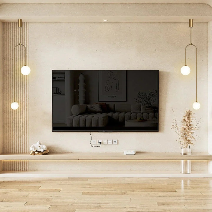 Lampa wisząca LED z mrożonymi kulami z pionowym uchwytem na metalowej pętli