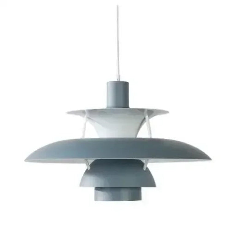 Lampa wisząca LED z pięciowarstwowym kaskadowym kloszem i kolorowym wewnętrznym reflektorem